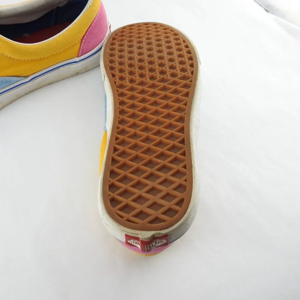 VANS  721356 Old School Shoes Sneakers Womens 8 Mens 6.5 Colorblock Canvas Blue - Picture 8 of 9